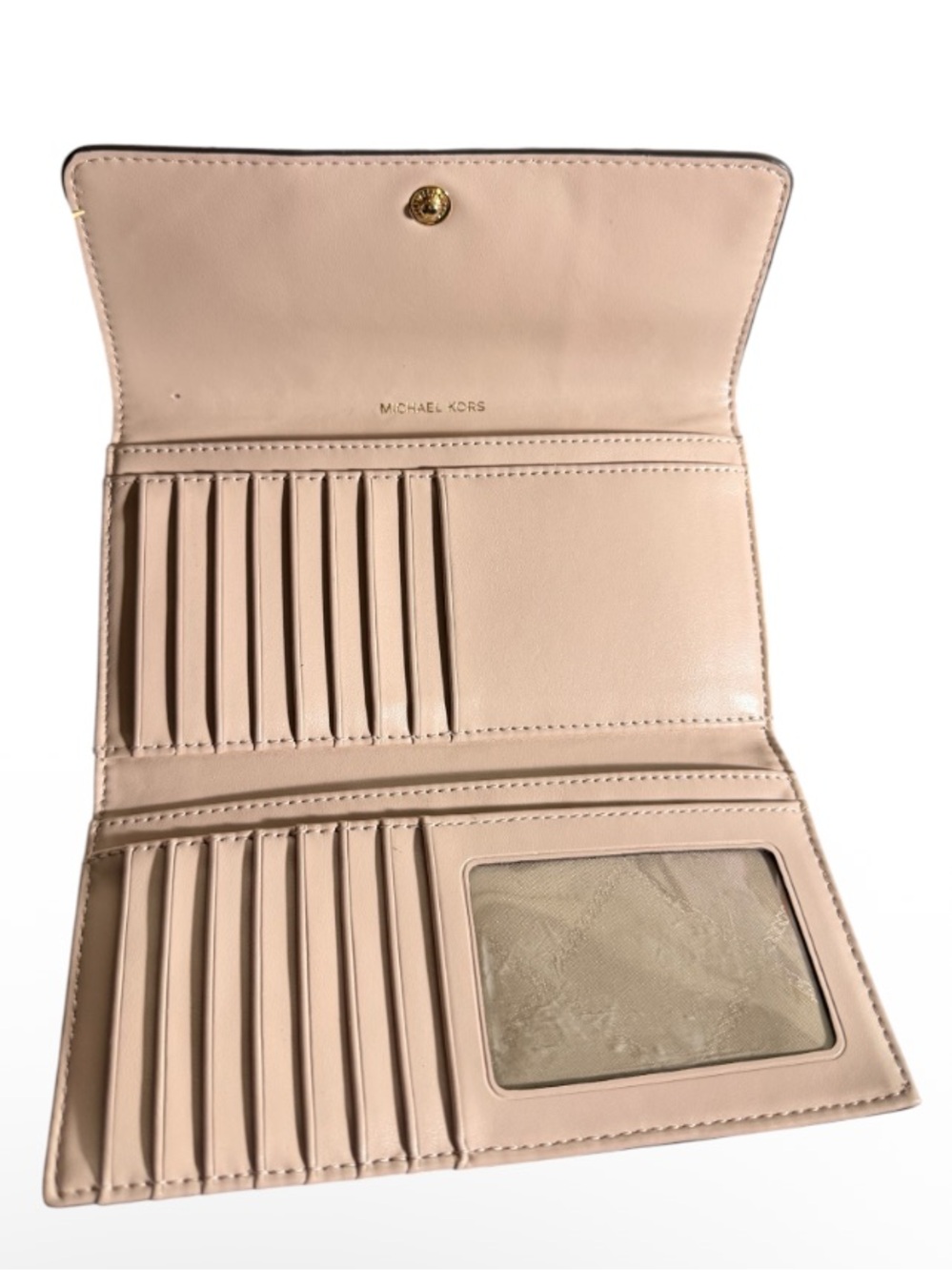 Michael Kors Rose Pink Pebbled Leather Continental Wallet with Gold Hardware - Picture 8 of 15